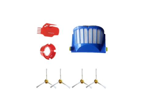 Filtro Hepa Aerovac azul para Irobot Roomba 600 Series 610 615 620 625 630 piezas de limpieza de repuesto de Cepillo Lateral de aspiradora