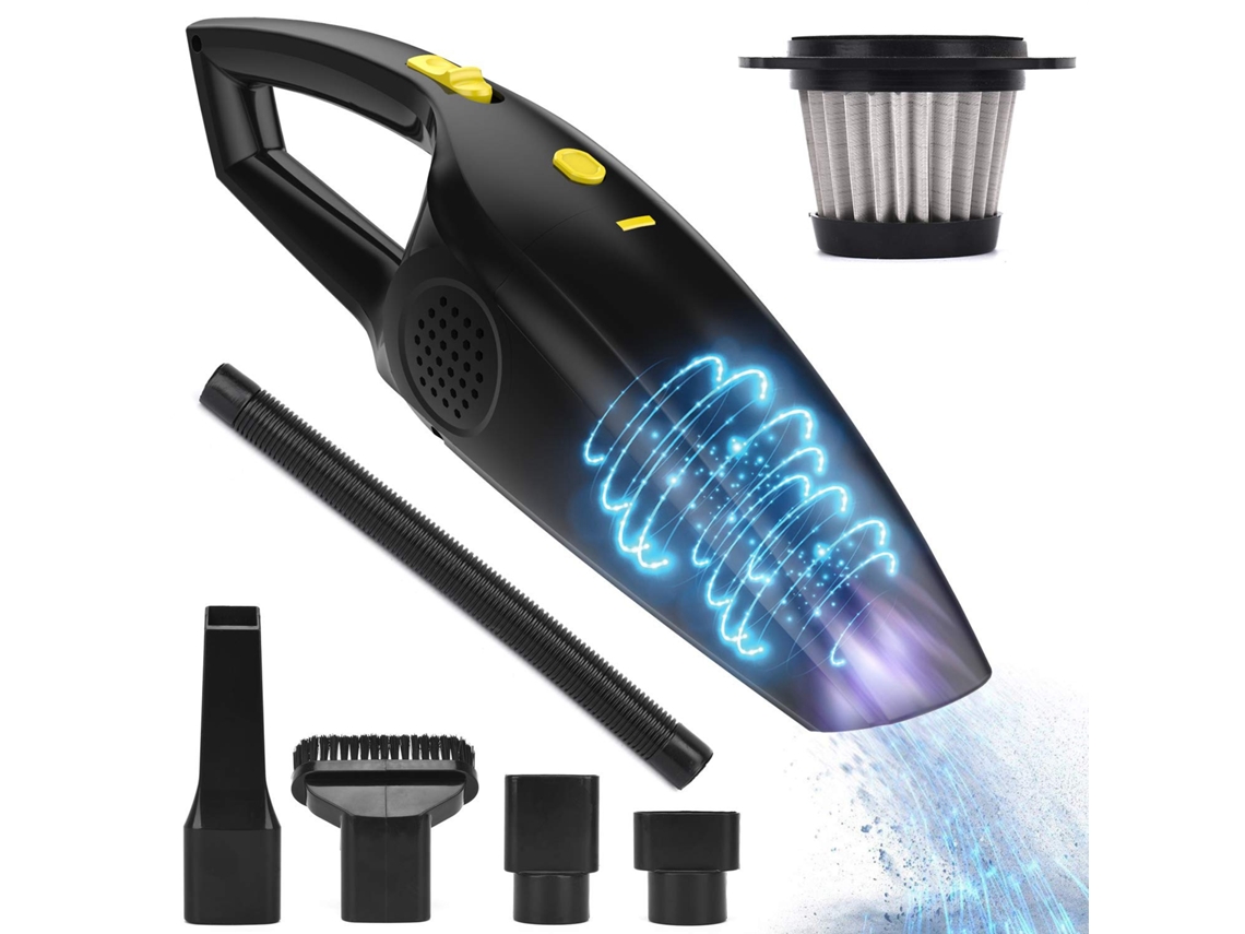 Aspiradora de mano inalámbrica recargable, potente aspiradora de mano para coche, batería de litio de 2200Mah, aspiradora portátil para coches y hogar