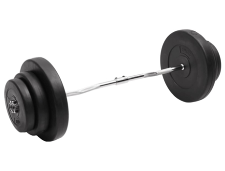vidaXL Mancuerna curl con discos 60 kg