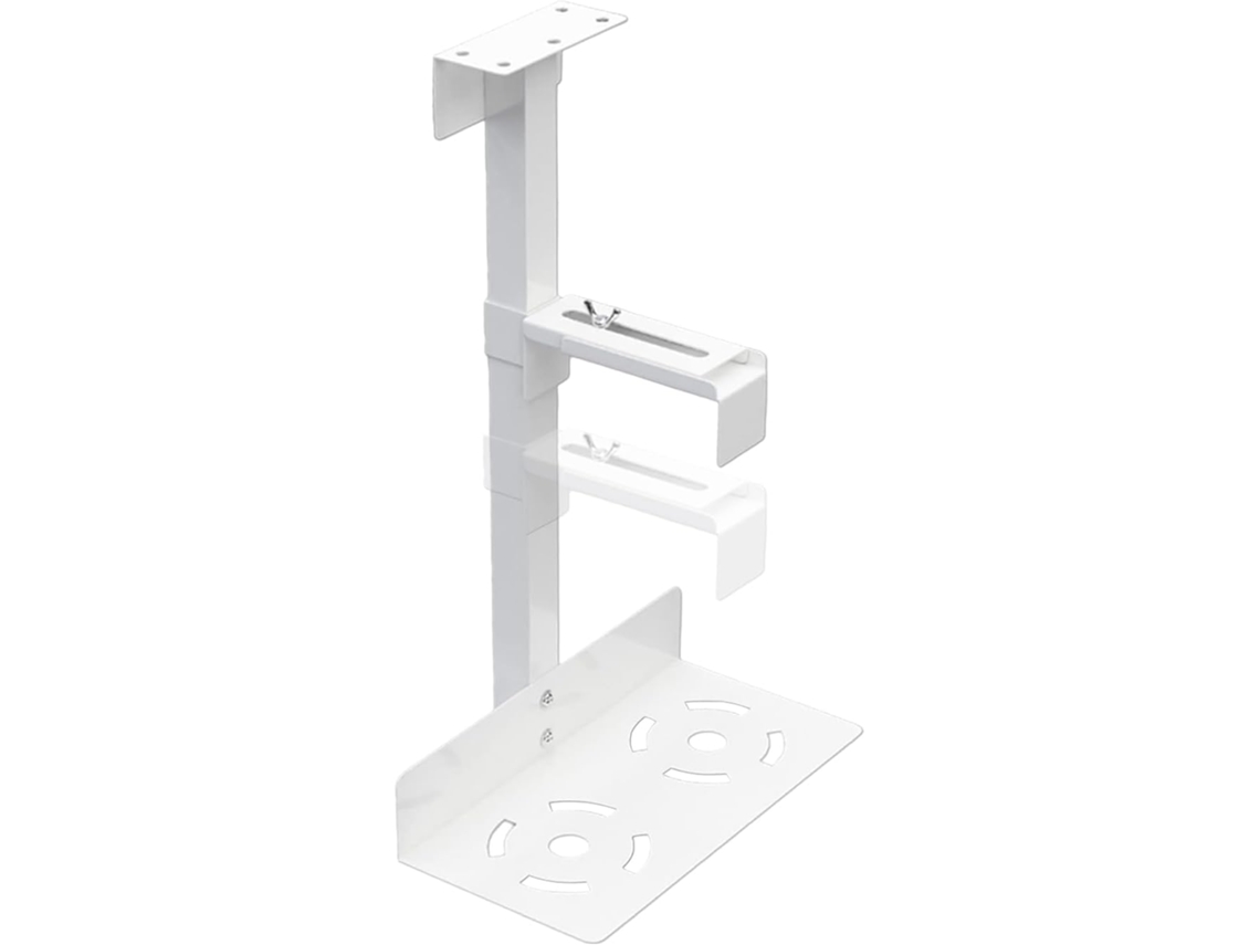 Soporte ajustable para PC de escritorio, soporte de pared y encimera para CPU, soporte para computadora con rotación de 360 grados, se puede guardar. SFUSHOS
