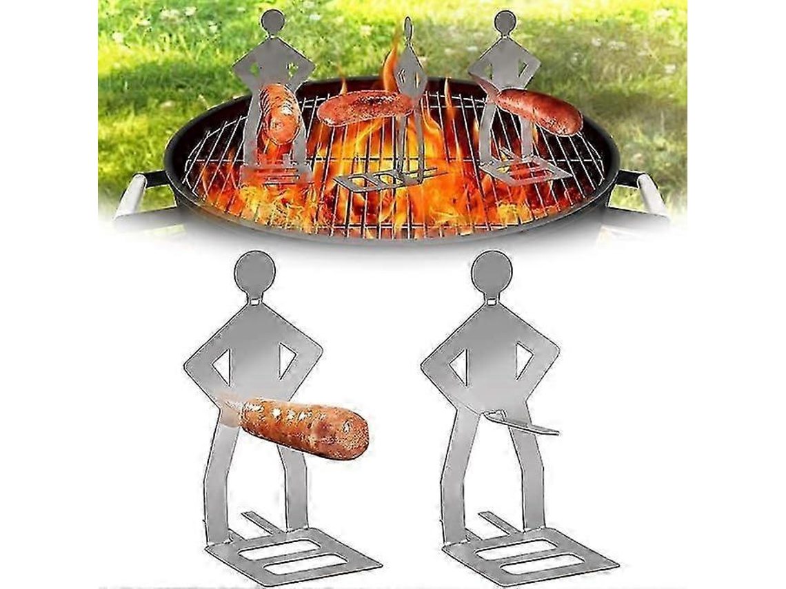 Juego de 2 tenedores y pinzas de acero inoxidable para barbacoa, camping, picnics al aire libre y jardín. Rosewell