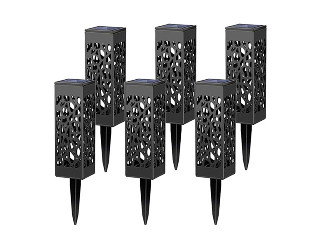 Lámpara solar para jardín y césped 2026, luz exterior impermeable IP65, decorativa para caminos ajardinados y patios por la noche.