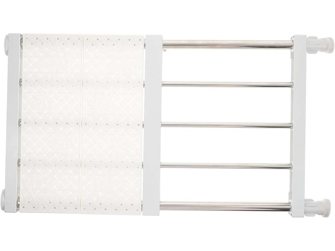Separador Estantes Extensible Blanco Armario Clavos Fabricado Acero Carbono Abs Organizador Ajustable Guardar