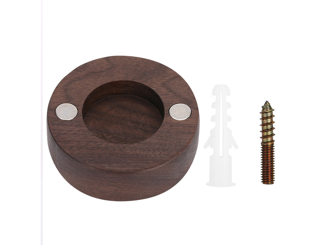 Soporte De Pared Para Secador De Pelo Black Walnut Para Dyson, Estante Y Porta Secador De Pelo