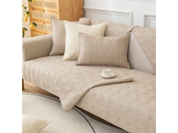 Funda de asiento de sofá antideslizante Protector de cojín de sofá -02-Beige gris-110x240cm LUUCOZK