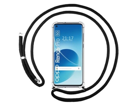 Carcasa Oppo Reno 6 Pro 5G TUMUNDOSMARTPHONE Colgante Negro