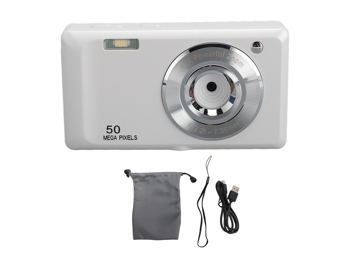 Cámara Digital 4k De 50 Mp Y 1080p Con Zoom De 16x, Enfoque Automático, Estabilización De Imagen Y Diseño Compacto Para Niños, Adolescentes Y Para Viajes.