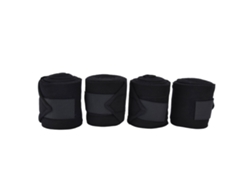 4 Vendas Autoadhesivas Transpirables Y Resistentes Al Desgaste Para Patas De Animales (caballos Y Vacas) - Negras