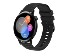 Correa de reloj inteligente para Huawei Watch GT3 46 mm 22 mm Patrón de puntos ondulados Correa de reloj de silicona de color sólido (negro)