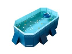 Piscina Plegable 180x110x50cm, 600l, Piscina Para Niños, Piscina Portátil Para Perros, Piscina Desmontable, Irrompible, Industex