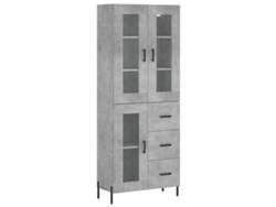 Maison Exclusive - Aparador Alto Madera Contrachapada Gris Hormigón 69,5x34x180 Cm