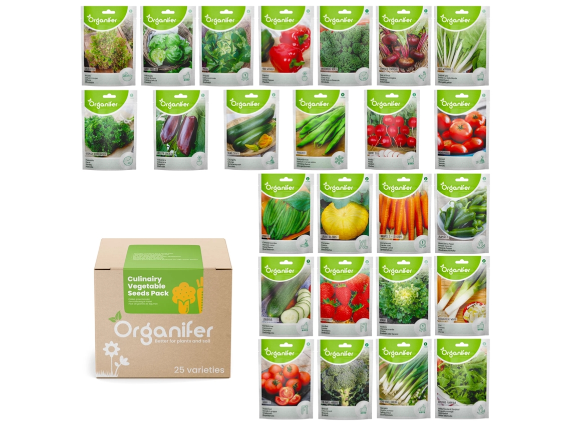 Paquete de Semillas de Verduras – 25 Variedades Culinarias - ORGANIFER