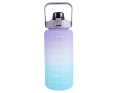 Botella De Agua Motivacional De 2 Litros Con Marcador De Capacidad. Botella Deportiva Sin Bpa. Bebe Agua Suficiente Para El Gimnasio. Rosewell