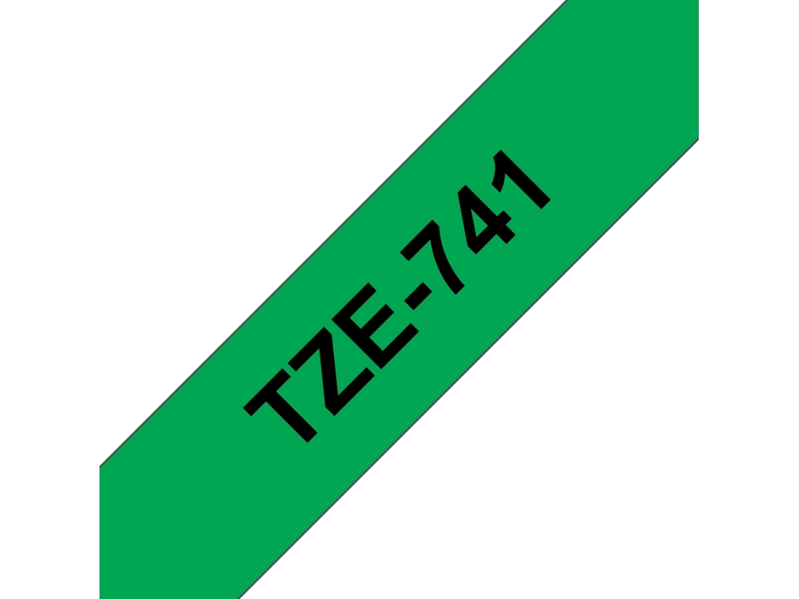 Cinta laminada Compatible Brother Tze741 Texto Negro / Fondo Verde 18Mm X 8M