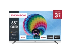 Televisor QLED 55qg4s14 de 55 pulgadas, UHD 4K, 3840 x 2160, HDR 10, Google TV, 2 HDMI 2.1, 2 HDMI 2.0, Thomson (139 cm)