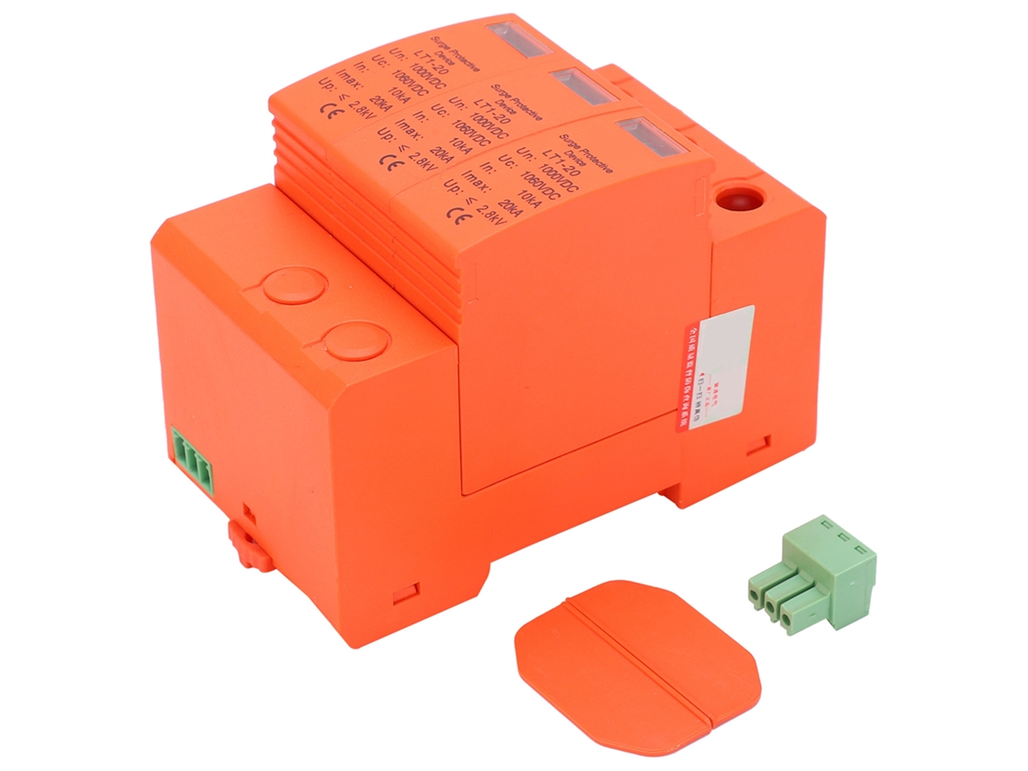 Protector De Sobrecarga De Voltaje Arrester Para Fotovoltaica Señal Remota 3p 20ka 1000vdc