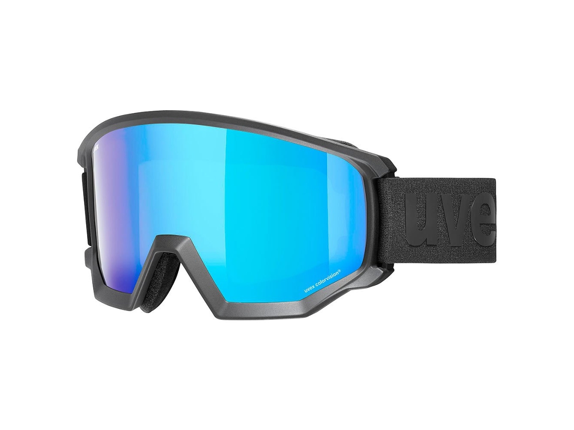 Máscara UVEX Máscara Esqui Athletic Cv Preto Mirror Blue Colorvision Green/CAT2