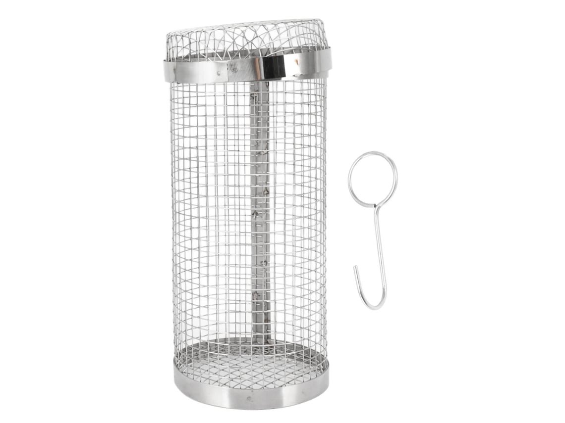 Cesta Para Barbacoa De Acero Inoxidable, Resistente Al Calor Y A Prueba De Óxido, Ideal Para Barbacoas Y Acampadas, 30 Cm.