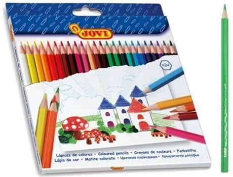 Lápices de Colores JOVI (Multicolor - 24 Tabletas)