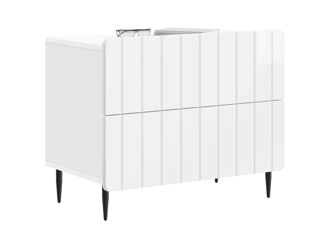 Maison Exclusive - Armario De Noche Con Cajón Brillante 62 X 34,5 X 49,5 Cm