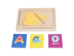 Tablero de arena blanda BJ con 36 letras y lápices de madera, un tablero de dibujo educativo y divertido para niños.