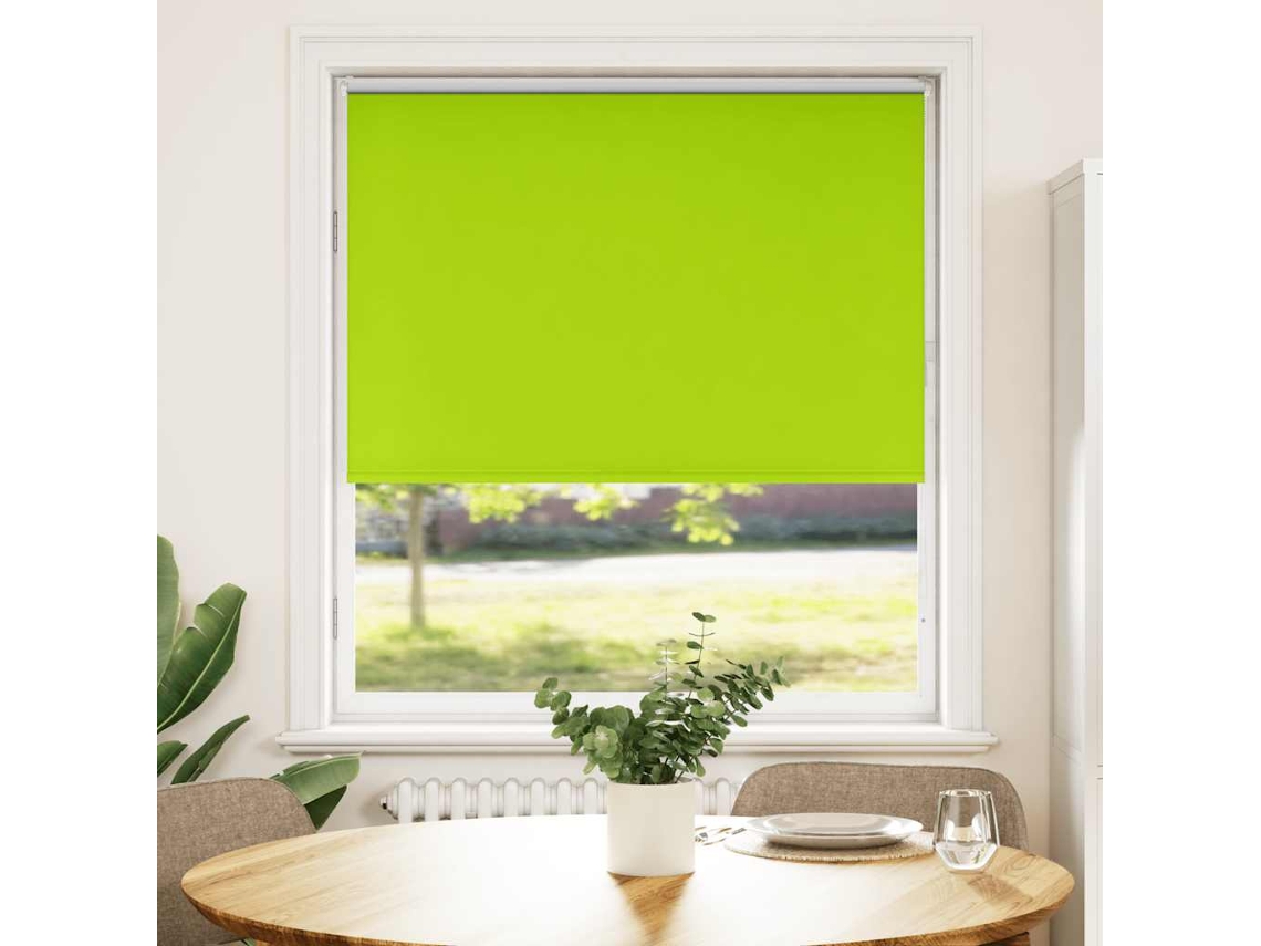 Maison Exclusive - Estor Enrollable Opaco Hojas Verde 90x175 Cm Tela Ancho 85,7 Cm