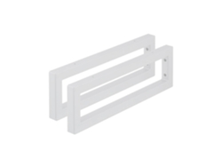 Relaxdays Escuadras Repisa, Set De 2, 50 Cm, Soportes Estante, Lavabo Pared, Acero, Sujeta Baldas Rectangulares, Blanco