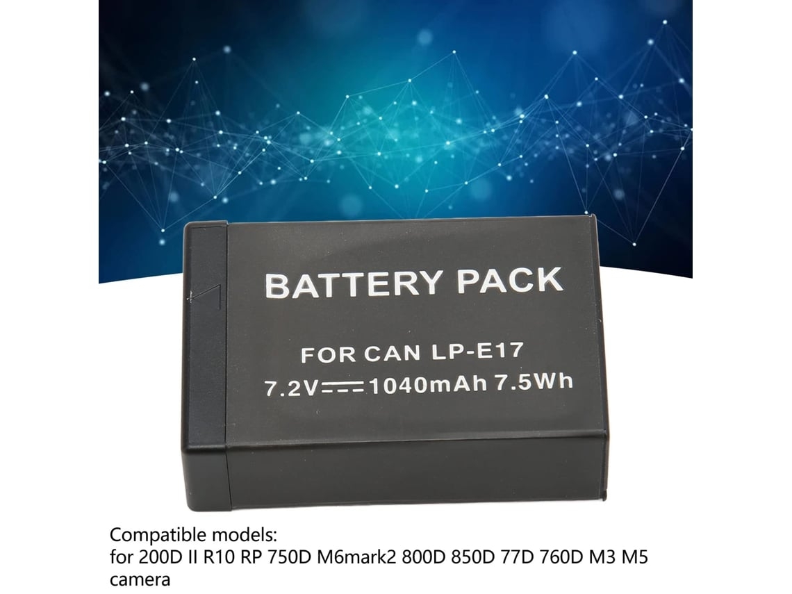 Bateria Canon Lp-e17, Bateria Inteligente De Íons De Lítio De Alta Capacidade Para A Câmera 200d Ii R*.