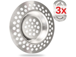 Colador De Desagüe, Set De 3, 70 Mm, Apto Para Desagües Con 42 Mm Interno, Acero Inoxidable Ss201, Filtro Optimizado