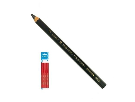 Lapiz mina azul gruesa 6,25mm(blist.4ud)