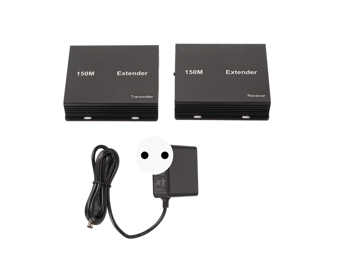 Extensor De Interfaz Multimedia De 150m Hd 1080p 60hz Con Soporte Para Poc Y 3d. Enchufe Europeo.
