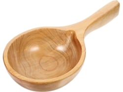 Concha Multifuncional De Madeira Maciça Para Água, Ideal Para Banheiro E Cozinha, Com Alça.