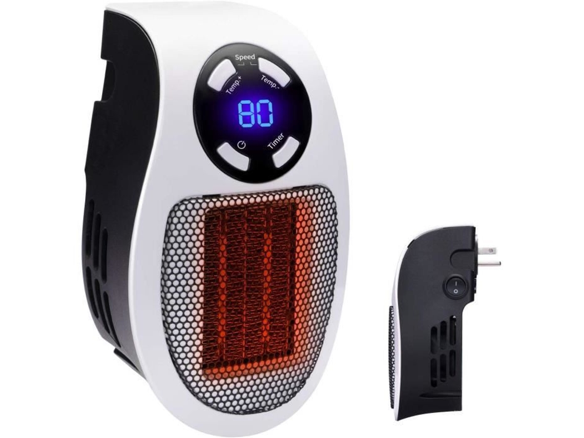 Radiador de Calefacción Eléctrica - Mini Ventilador de Aire - 500W - Programable SIN MARCA