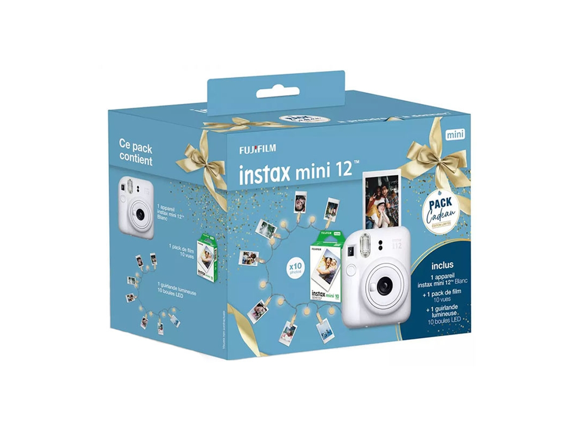 Set de regalo Fujifilm Instax Mini con 12 fotos blancas