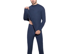 2026-conjunto De Ropa Interior Térmica Mystdiy Para Hombre De Cuello Alto Medio Color Sólido