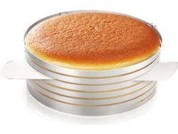 Cortador de pastel de capas, nivelador y rebanador de pastel redondo ajustable de acero inoxidable de 6 a 8 pulgadas, anillo de pan de metal de 7 capas