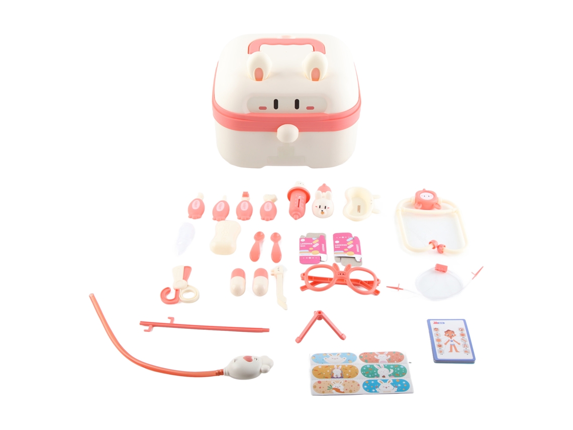 Juguetes De Médico Para Niños, Set Educativo De Enfermera Y Dentista, Simulador Rosa
