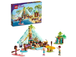 LEGO Friends: Glamping na Praia, Kit de Construção, com 3 Personagens Minibonecos e um Cãozinho, 6+ Anos (380 peças)