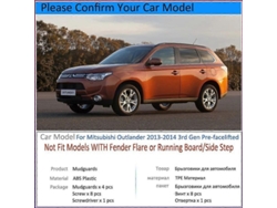 Guardabarros Compatibles Con Mitsubishi Outlander 2013 2014. Accesorios Para Automóviles. Guardabarros. Repuestos Para Automóviles.
