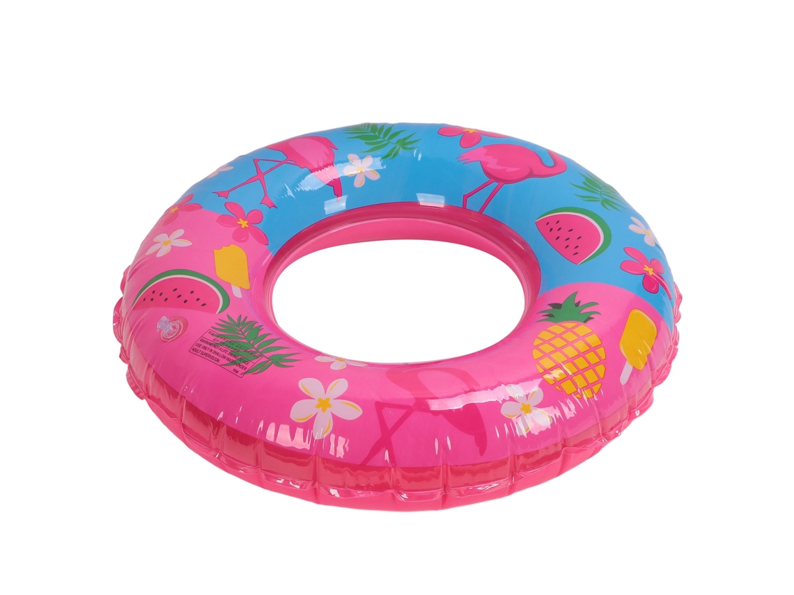 Flotador de flamenco rosa, PVC ecológico, portátil para piscinas.