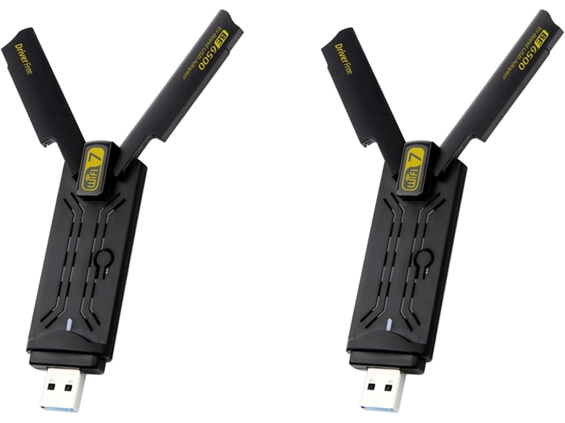 2x Usb Wifi7 6500 Mbps Be6500 Tarjeta De Red Cableada 2.4 Ghz Y