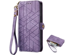 Funda Para Oukitel C1, Tipo Cartera De Pu Con Estampado Geométrico, Resistente A Los Golpes Y Con Cierre.