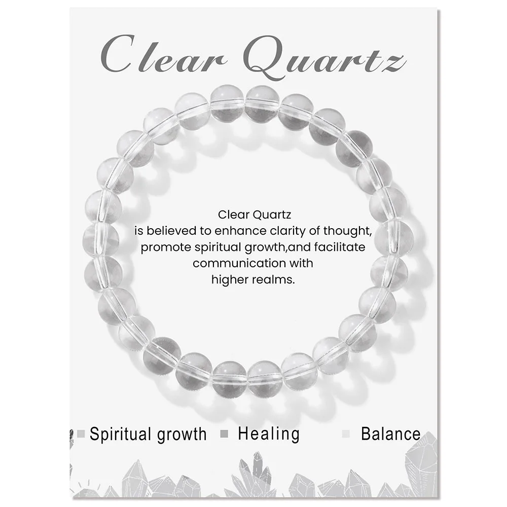 Pulsera De Hematita Magnética Natural (cuarzo Transparente De 19 Cm), Accesorio Para Meditación De Chakras.