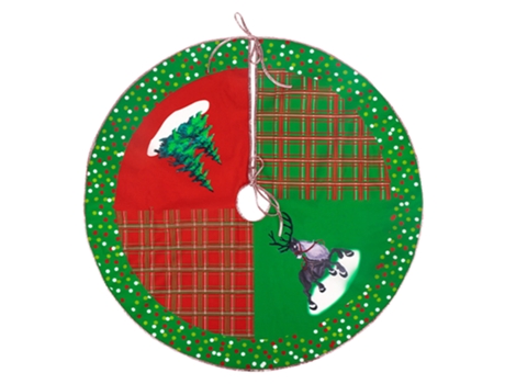 La decoración inferior del árbol de Navidad suministra la falda del árbol de Navidad con un patrón lindo de 70 cm (estilo 2)