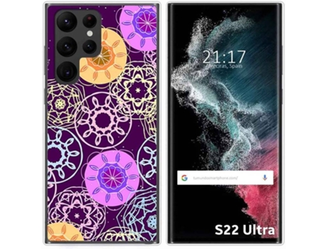 Carcasa Samsung Galaxy S22 Ultra 5G TUMUNDOSMARTPHONE Dibujos Radial Multicolor