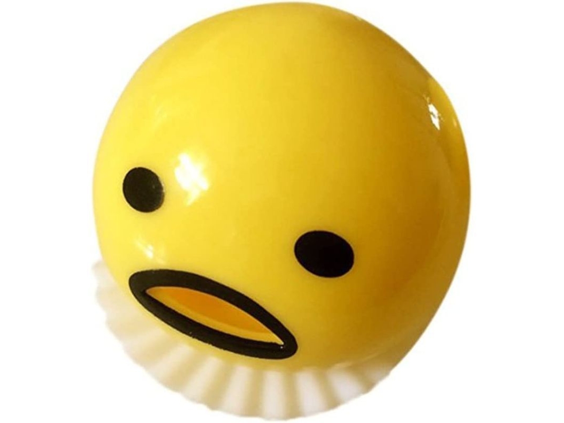 Juguete Antiestrés Lazy Egg Con Una Yema Redonda Amarilla Para Succionar Y Escupir.