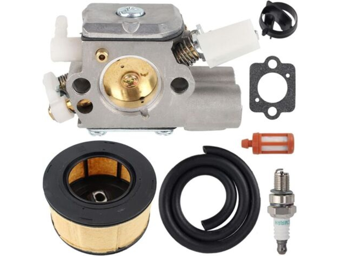 Carburador compatible para motosierra Stihl MS251 MS231 con filtro de aire, bujía, filtro de combustible, filtro de aceite y kit de mantenimiento C1q-s233 1143-120-0617