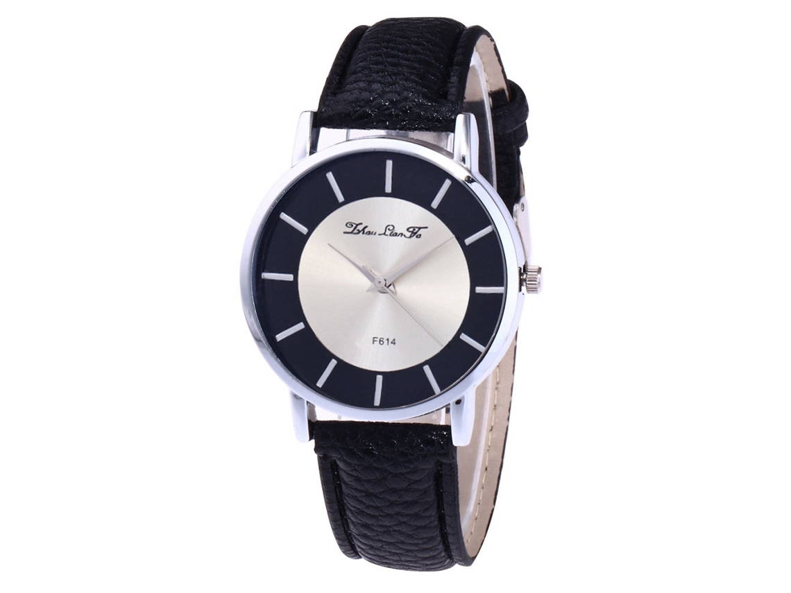 Reloj De Pulsera Analógico De Cuarzo Con Correa De Pu Para Hombres, Moda (negro)