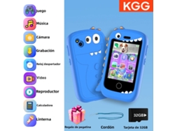 (Azul 32g) Smartphone para niños con cámara táctil y reproductor MP3