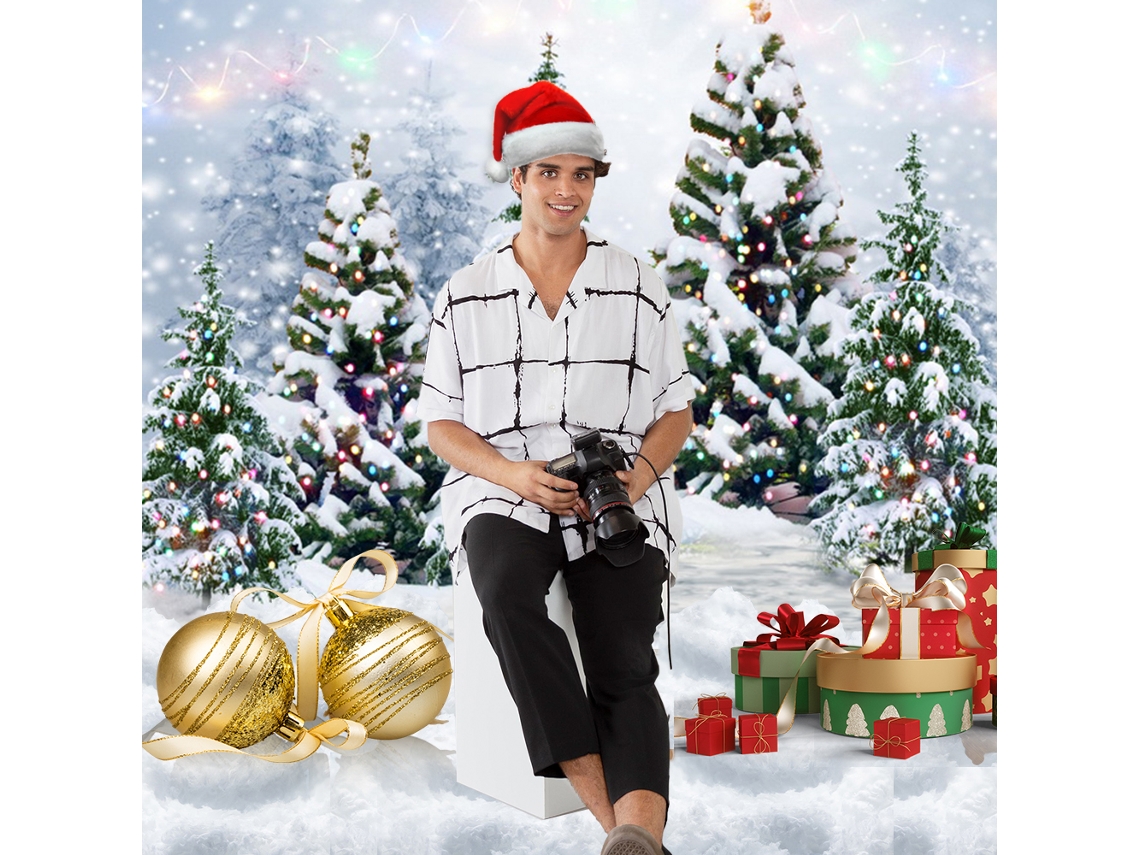 Fondo De Navidad Para Fotografía 2.1x1.5m/7x5ft Para Retratos Niños Decoración Fiesta Estudio